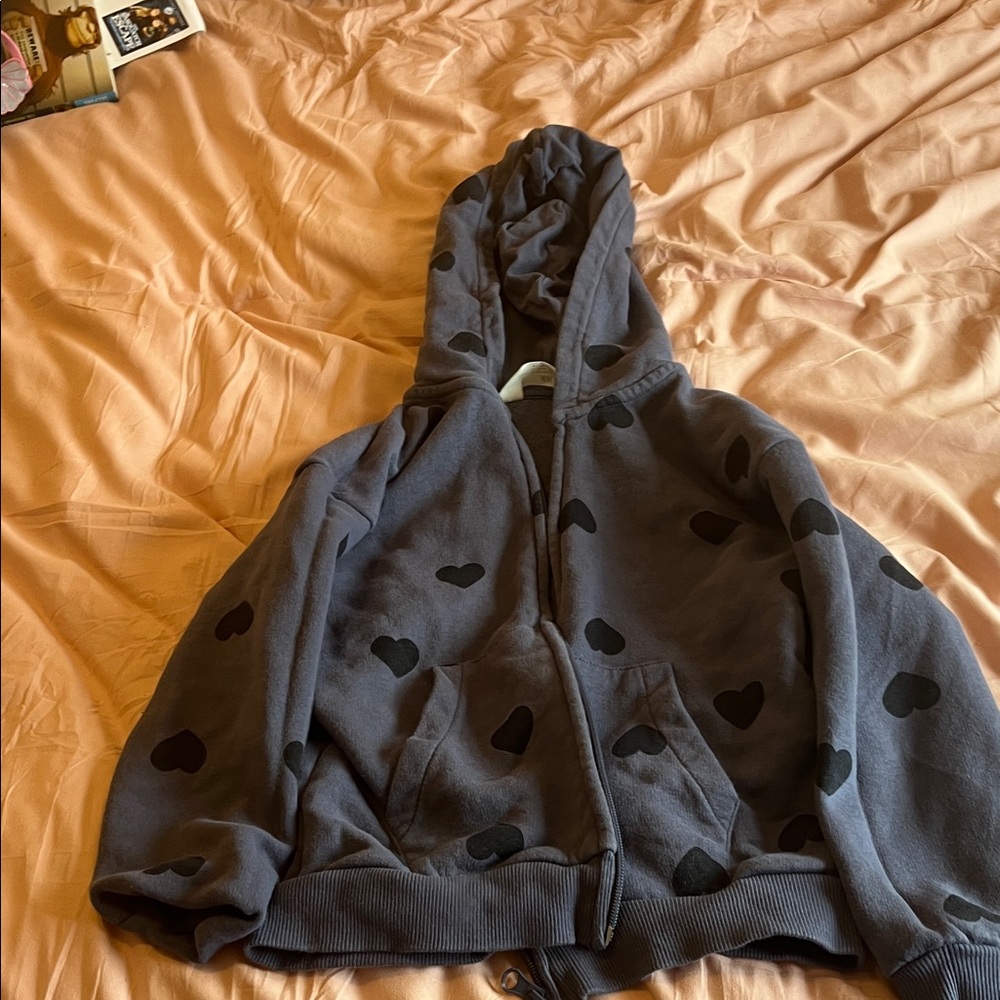 H&M Kids Black Heart Hoodie